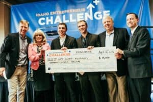 Tim Ledford and Brandon Bledsoe Winning the Idaho Entrepreneur Challenge in 2016