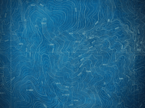 blue topographic map