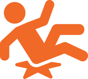 fall detection orange icon
